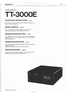 Sony HVC 4000 P manual. Camera Instructions.